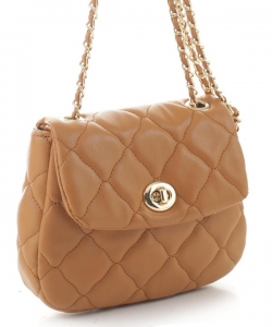 Fashion Quilted Mini Crossbody Bag JUS2659 TAN